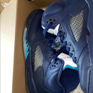 Blue and grey Jordan 5